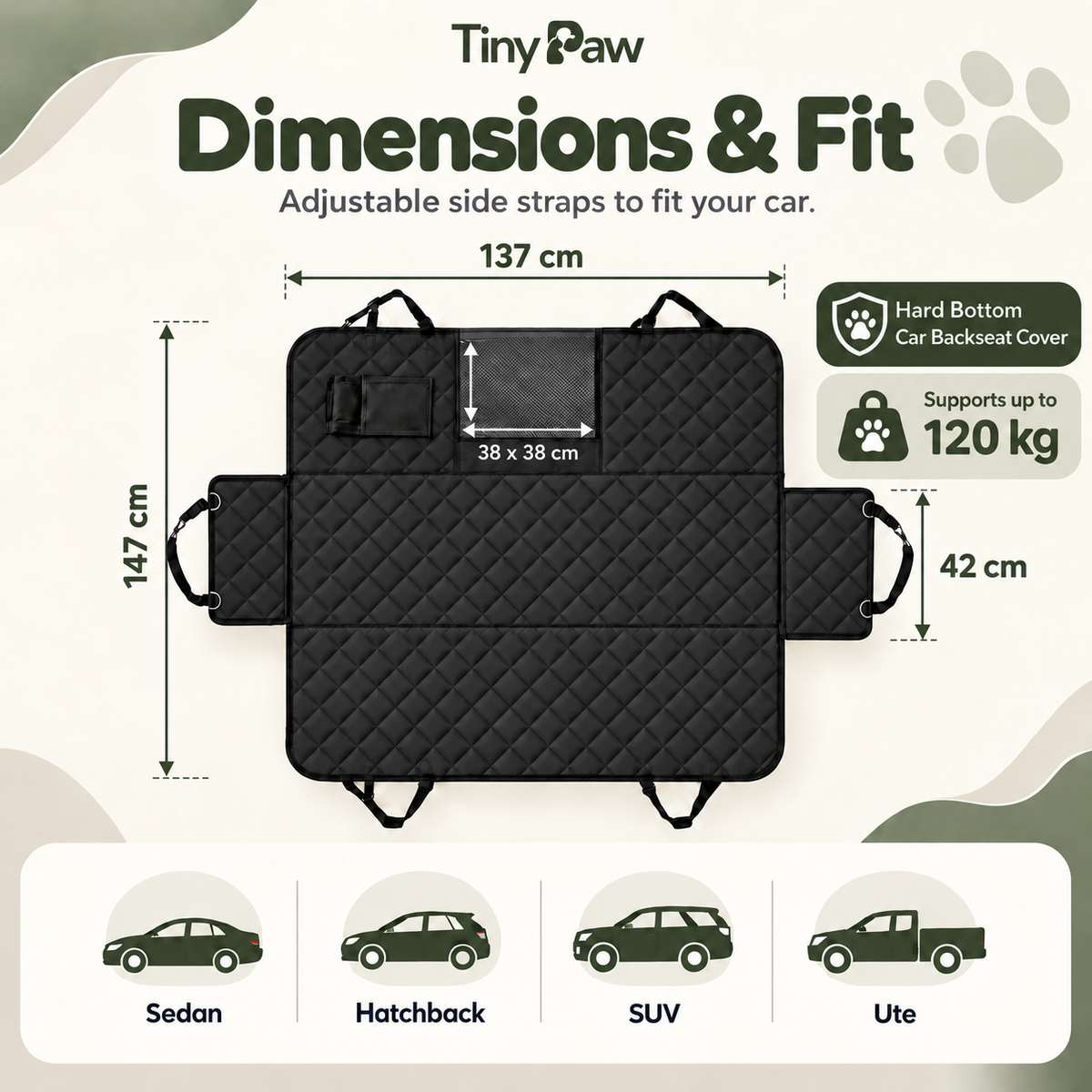 Tiny Paw™ Dog Seat Cover