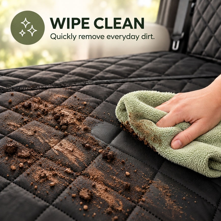 Handle everyday marks and muddy paws with a damp cloth.